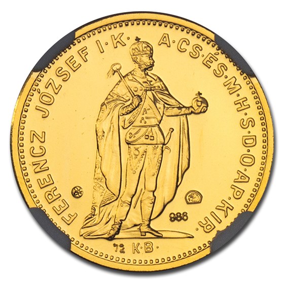 1870-KB Hungary Gold Ducat MS-69 NGC (Restrike) 1870-KB Hungary Gold Ducat MS-69 NGC (Restrike)